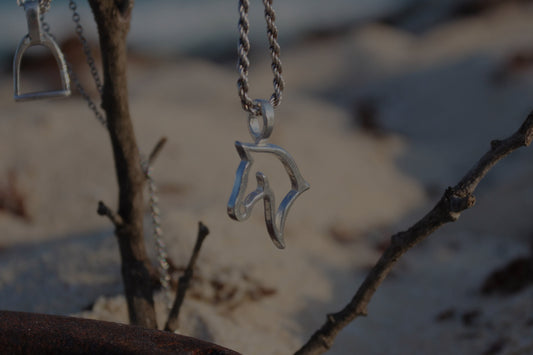 Pendiente Plata 925 - Silueta Caballo