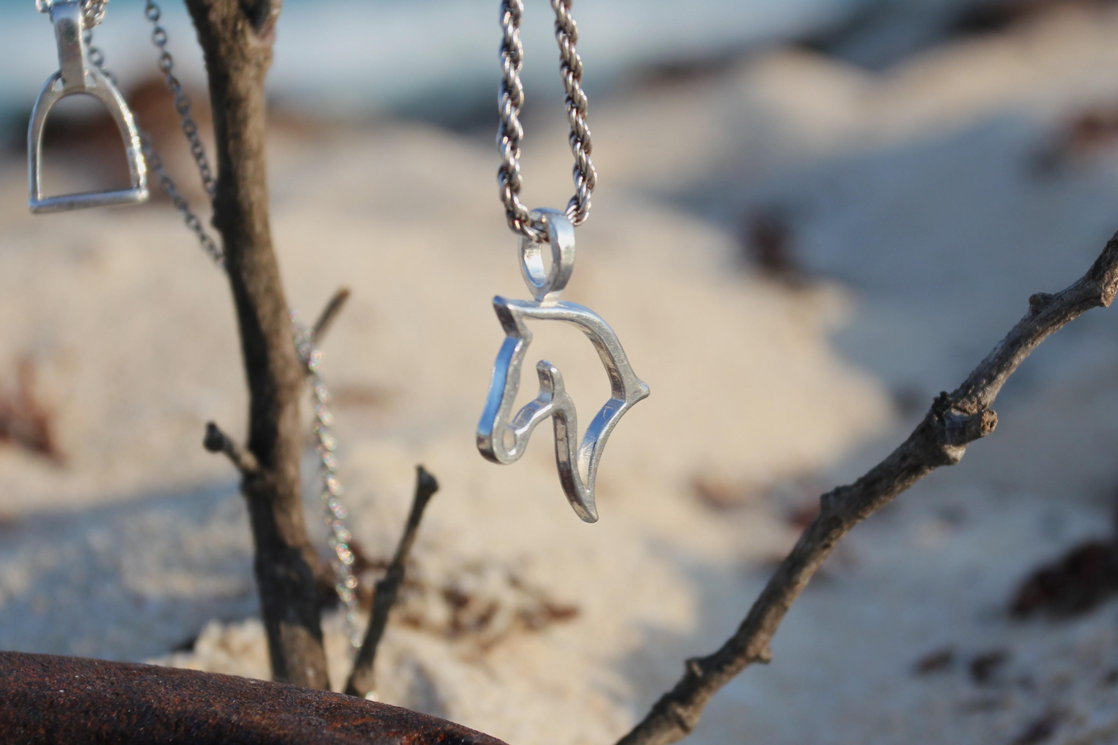 Pendiente Plata 925 - Silueta Caballo