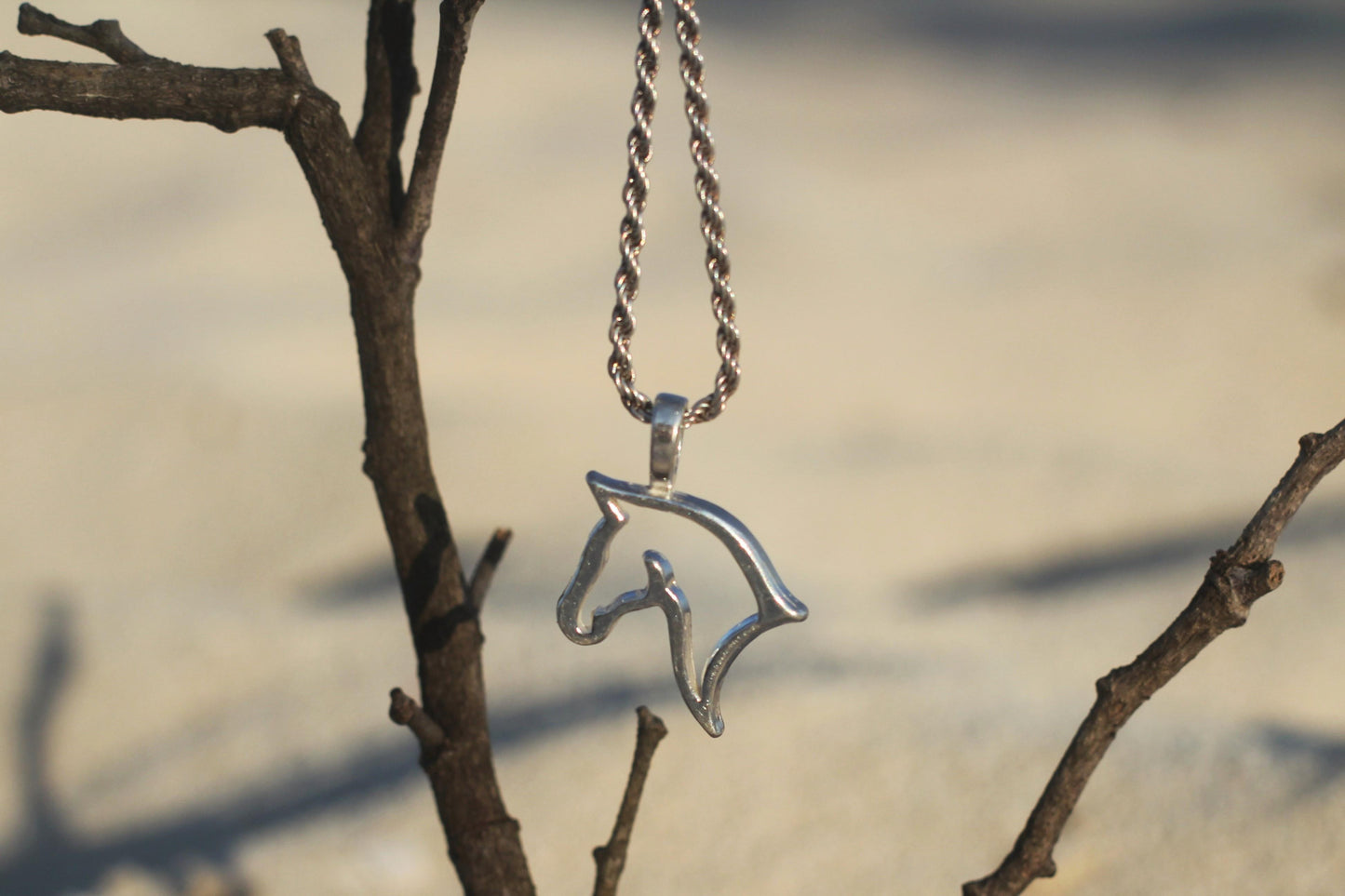 Pendiente Plata 925 - Silueta Caballo
