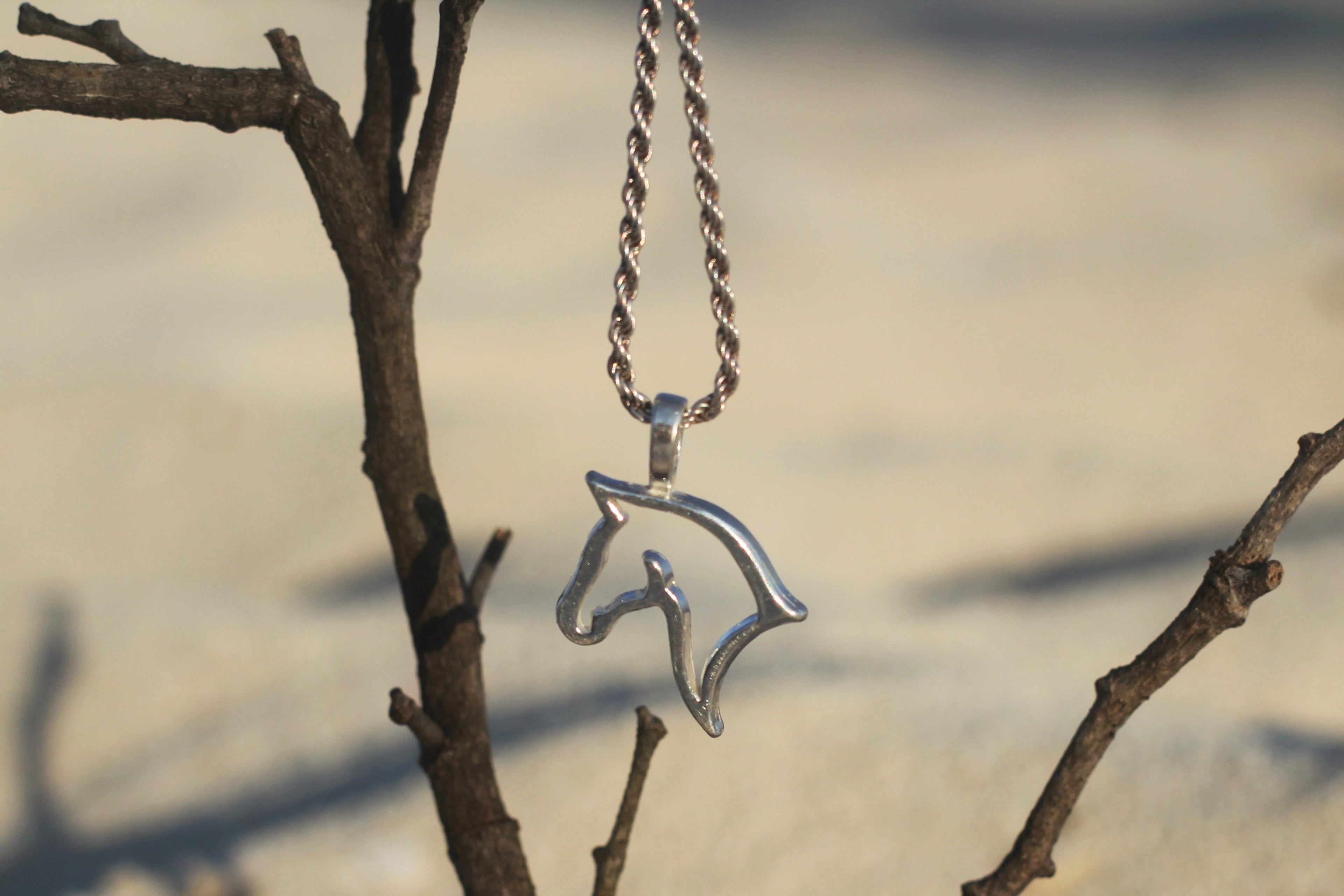 Pendiente Plata 925 - Silueta Caballo