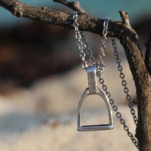 Equestrian Jewellery Sterling Silver Pendant Stirrup Silver Alux