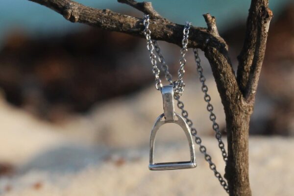 Equestrian Jewellery Sterling Silver Pendant Stirrup Silver Alux